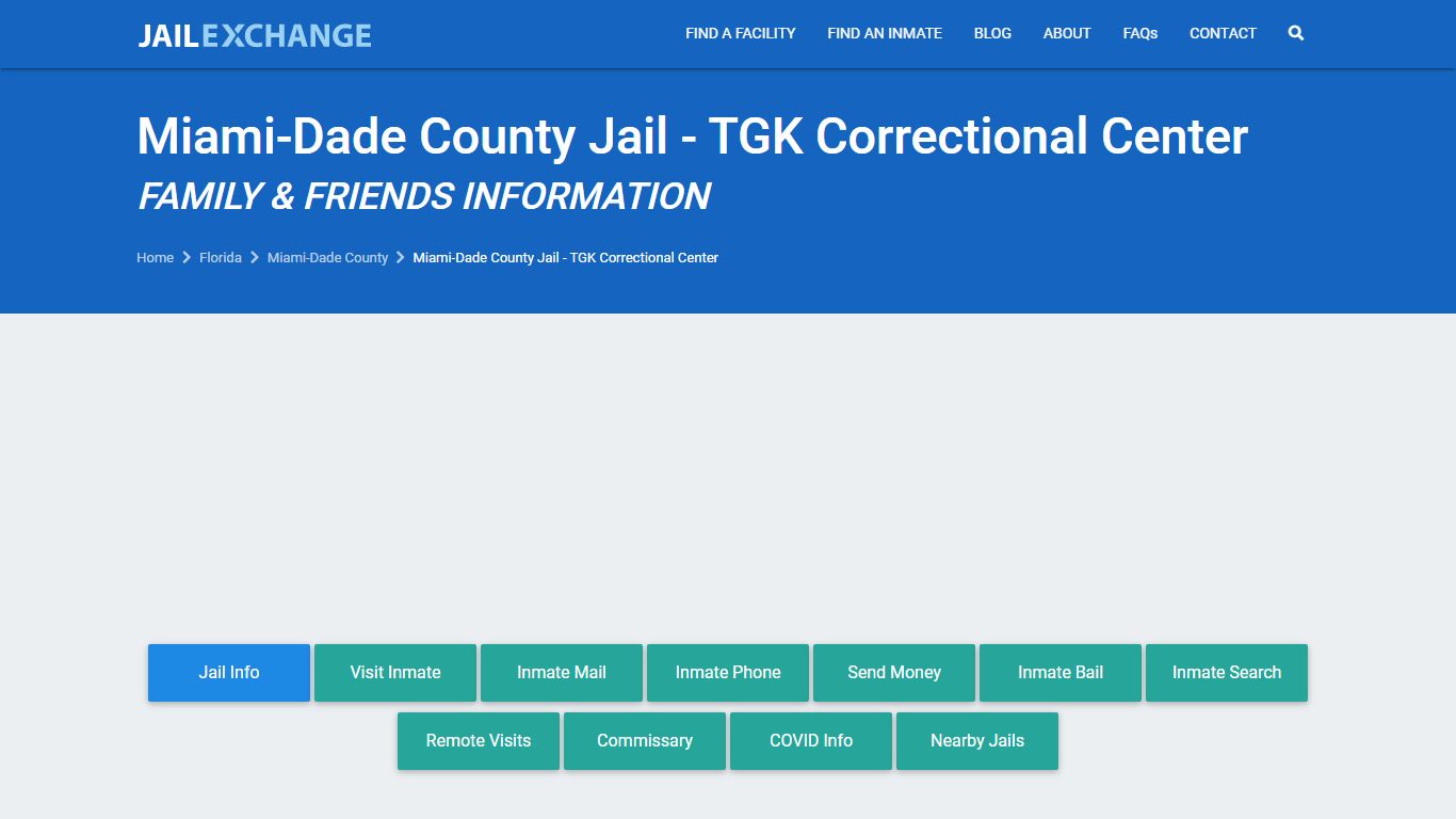 Miami-Dade County Jail - TGK Correctional Center FL | Booking, Visiting ...