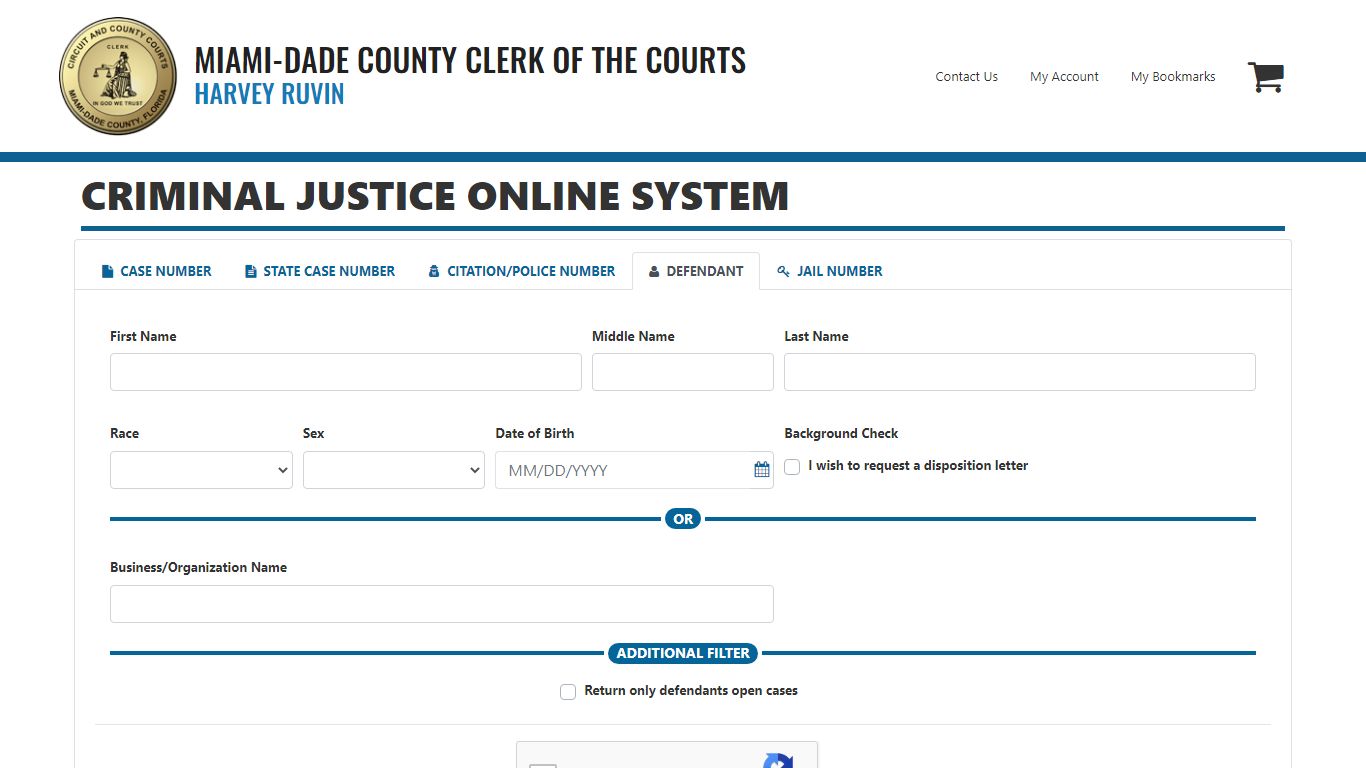 Miami-Dade County Clerk Criminal Justice